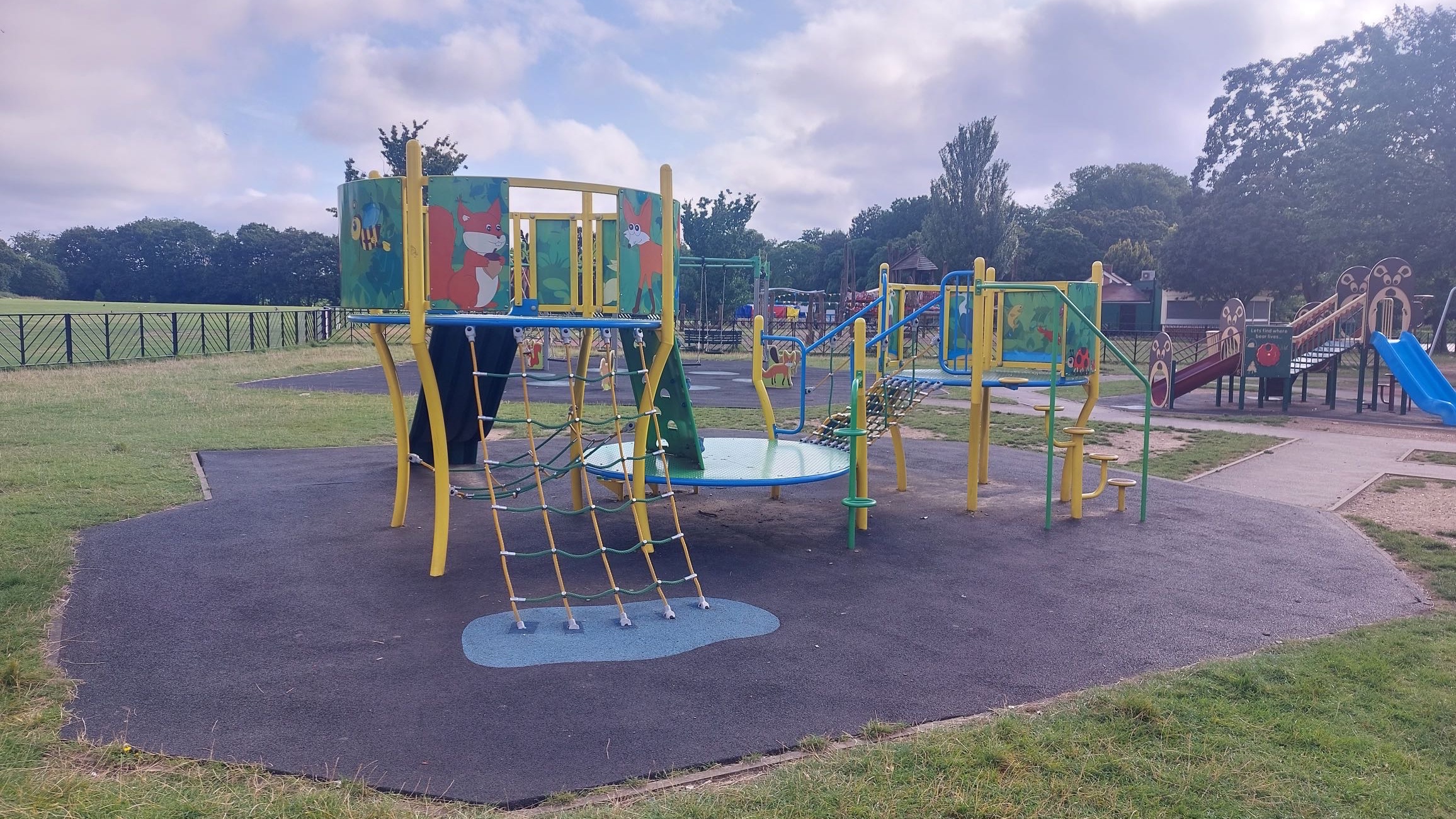Public tennis courts in West Ham Park, East London, available for community sports and fitness training